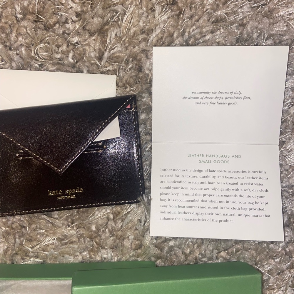 New in Box Kate Spade Card Business Holder Envelope